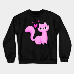 Pink Kitten Crewneck Sweatshirt